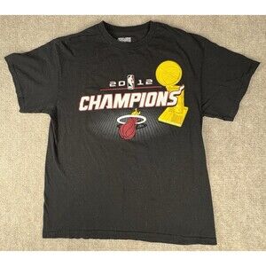 2012 NBA Champions Miami Heat Roster Shirt Size Large NBA Exclusive Collection